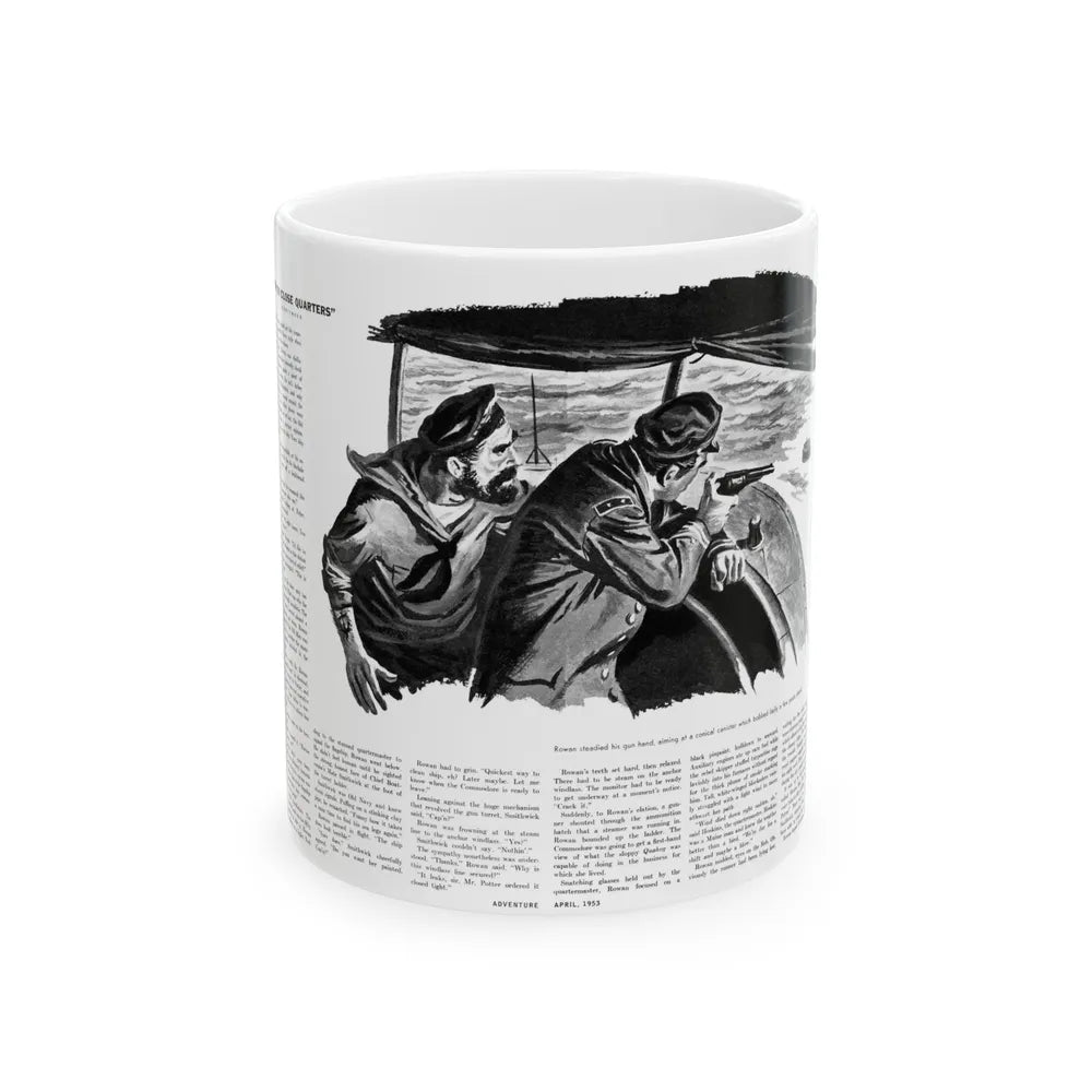 Go To Closer Quarters (2), Adventure, April 1953 - White Coffee Mug-11oz-Go Mug Yourself