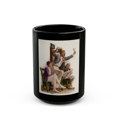 Go Yankees, Liberty magazine cover, August 7, 1926 - Black Coffee Mug-15oz-Go Mug Yourself