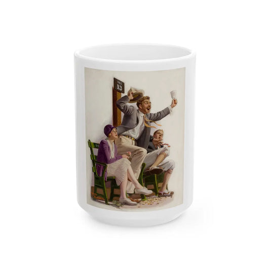 Go Yankees, Liberty magazine cover, August 7, 1926 - White Coffee Mug-15oz-Go Mug Yourself