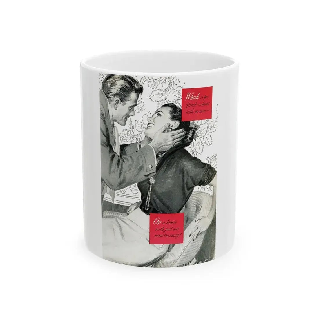 God Bless this House (Pt. 2 of 2), Good Housekeeping, February 1949 - White Coffee Mug 11oz - Go Mug Yourself