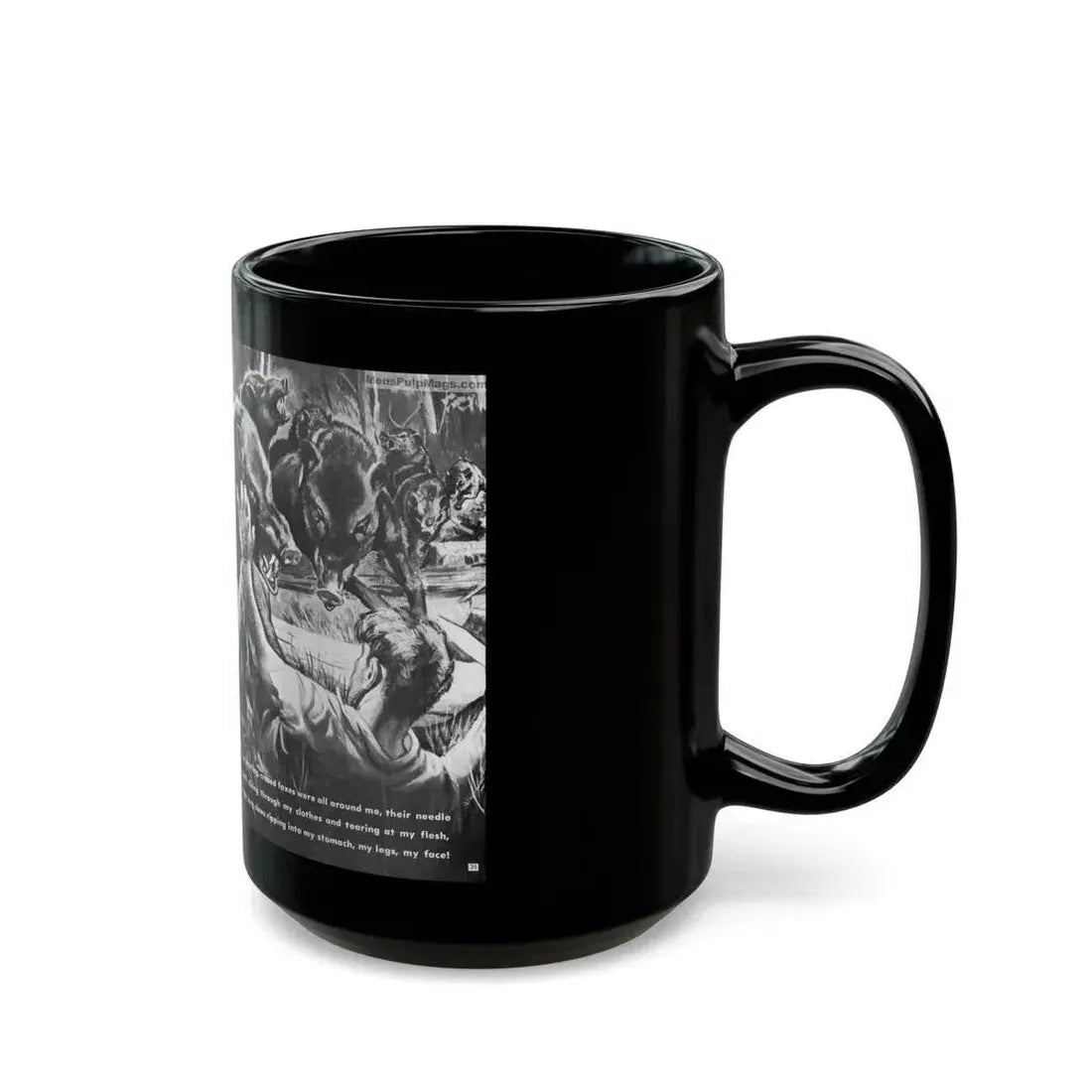 God Help Me They'Re Biting Me To Pieces, Man's Life, June 1971 - Black Coffee Mug - Go Mug Yourself