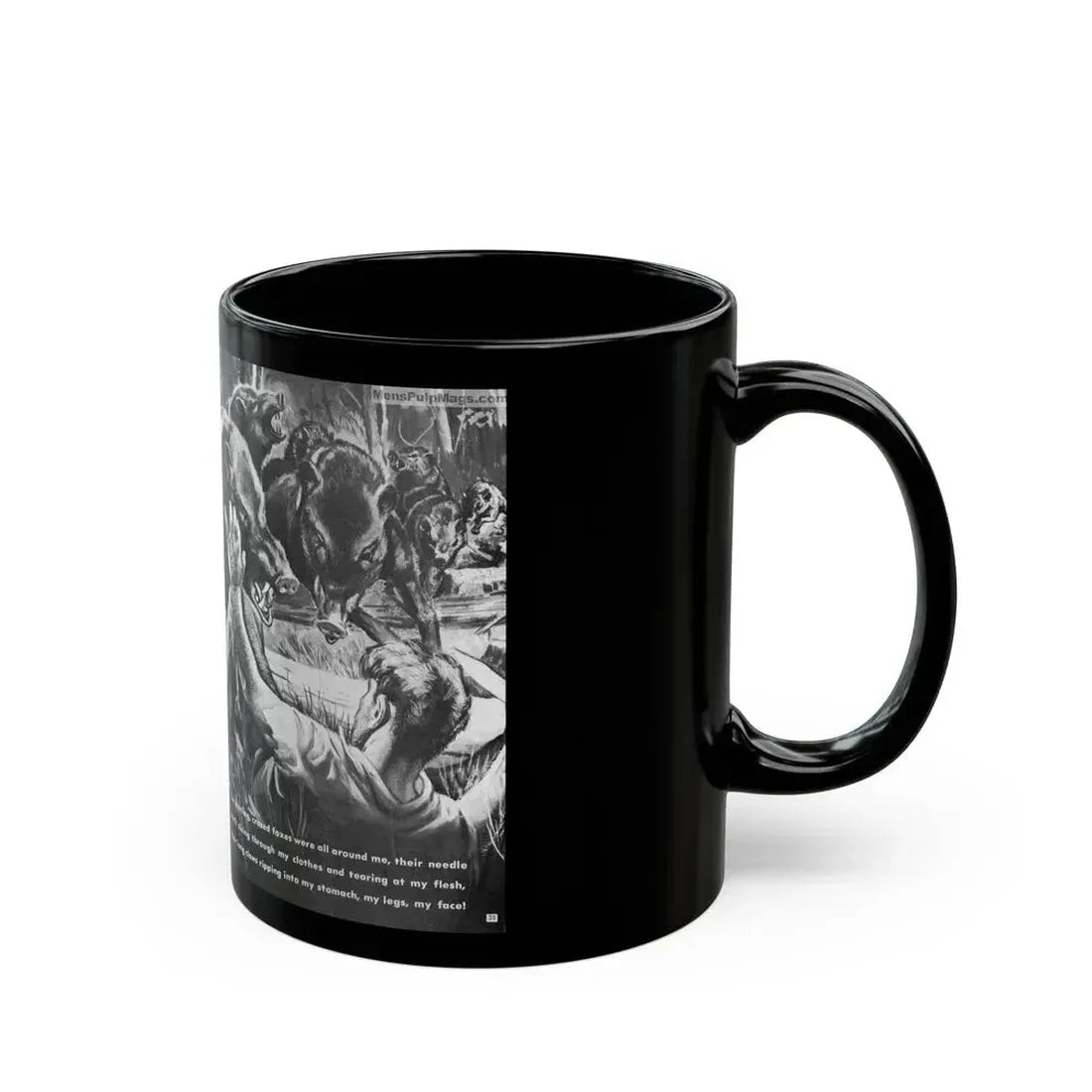 God Help Me They'Re Biting Me To Pieces, Man's Life, June 1971 - Black Coffee Mug - Go Mug Yourself