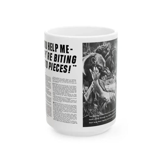 God Help Me They'Re Biting Me To Pieces, Man's Life, June 1971 - White Coffee Mug 15oz - Go Mug Yourself