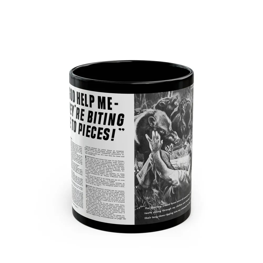 God Help Me They'Re Biting Me To Pieces, Man's Life, June 1971 - Black Coffee Mug-11oz-Go Mug Yourself