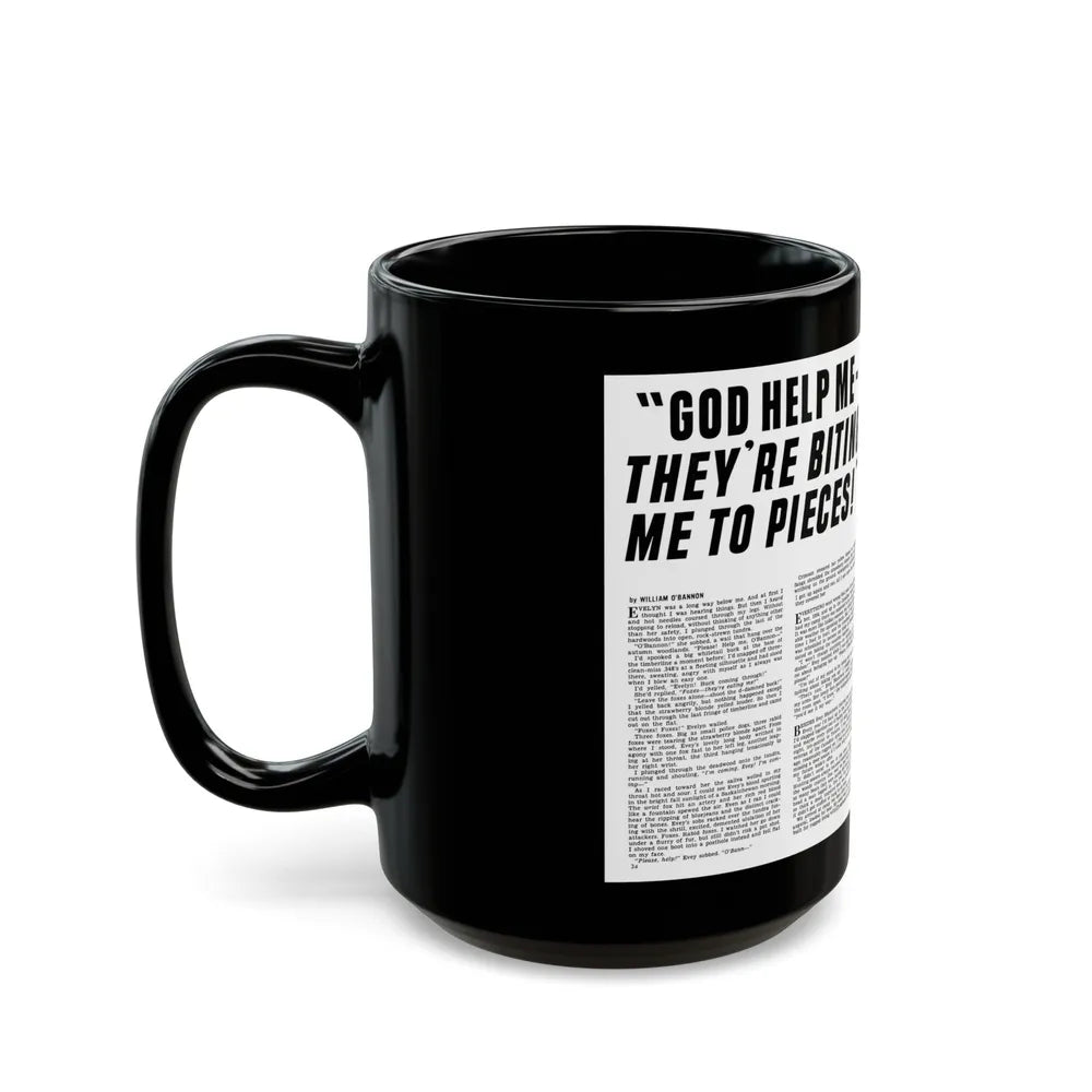 God Help Me They'Re Biting Me To Pieces, Man's Life, June 1971 - Black Coffee Mug-Go Mug Yourself