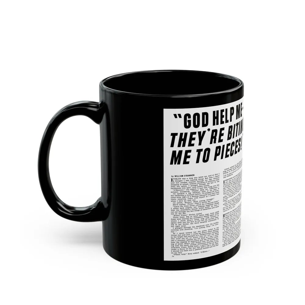 God Help Me They'Re Biting Me To Pieces, Man's Life, June 1971 - Black Coffee Mug-Go Mug Yourself