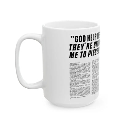 God Help Me They'Re Biting Me To Pieces, Man's Life, June 1971 - White Coffee Mug-Go Mug Yourself