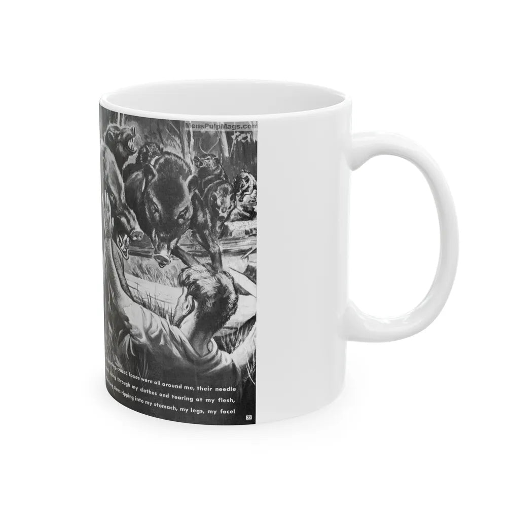 God Help Me They'Re Biting Me To Pieces, Man's Life, June 1971 - White Coffee Mug-Go Mug Yourself