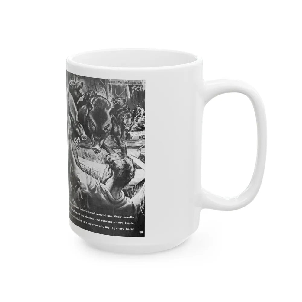 God Help Me They'Re Biting Me To Pieces, Man's Life, June 1971 - White Coffee Mug-Go Mug Yourself