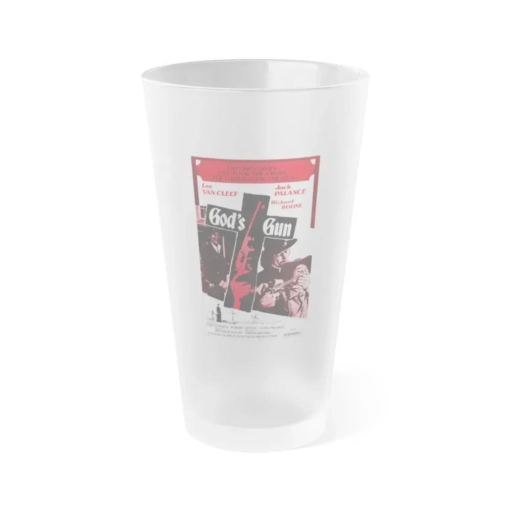 GOD'S GUN 1975 Movie Poster - Frosted Pint Glass 16oz Default Title - Go Mug Yourself