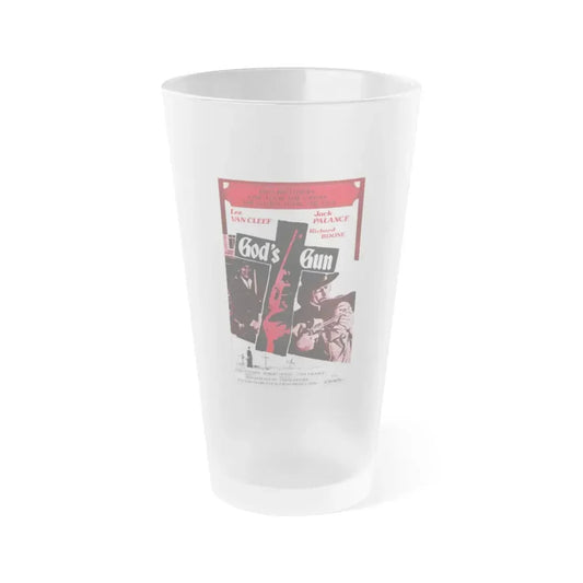 GOD'S GUN 1975 Movie Poster - Frosted Pint Glass 16oz Default Title - Go Mug Yourself