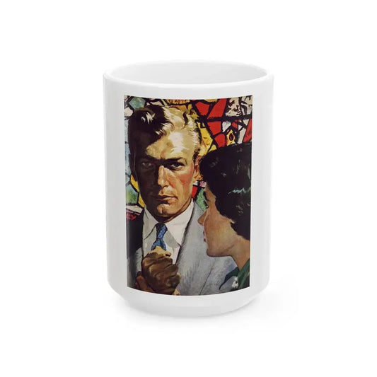 God's Sergeant, Redbook, October 1954 - White Coffee Mug 15oz - Go Mug Yourself