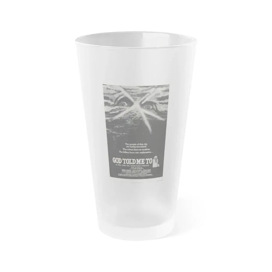 GOD TOLD ME TO 1976 Movie Poster - Frosted Pint Glass 16oz Default Title - Go Mug Yourself