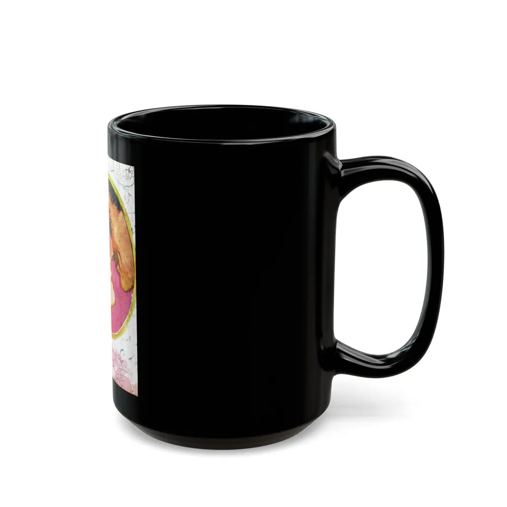 Goddess of Harmony, Redbook, December 1959 - Black Coffee Mug-Go Mug Yourself