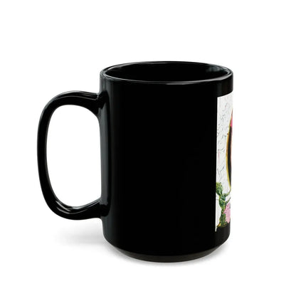 Goddess of Harmony, Redbook, December 1959 - Black Coffee Mug - Go Mug Yourself