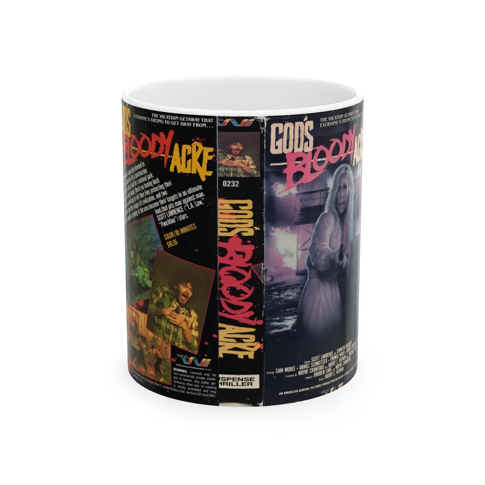 GODS BLOODY ACRE (VHS COVER) - White Coffee Mug-11oz-Go Mug Yourself