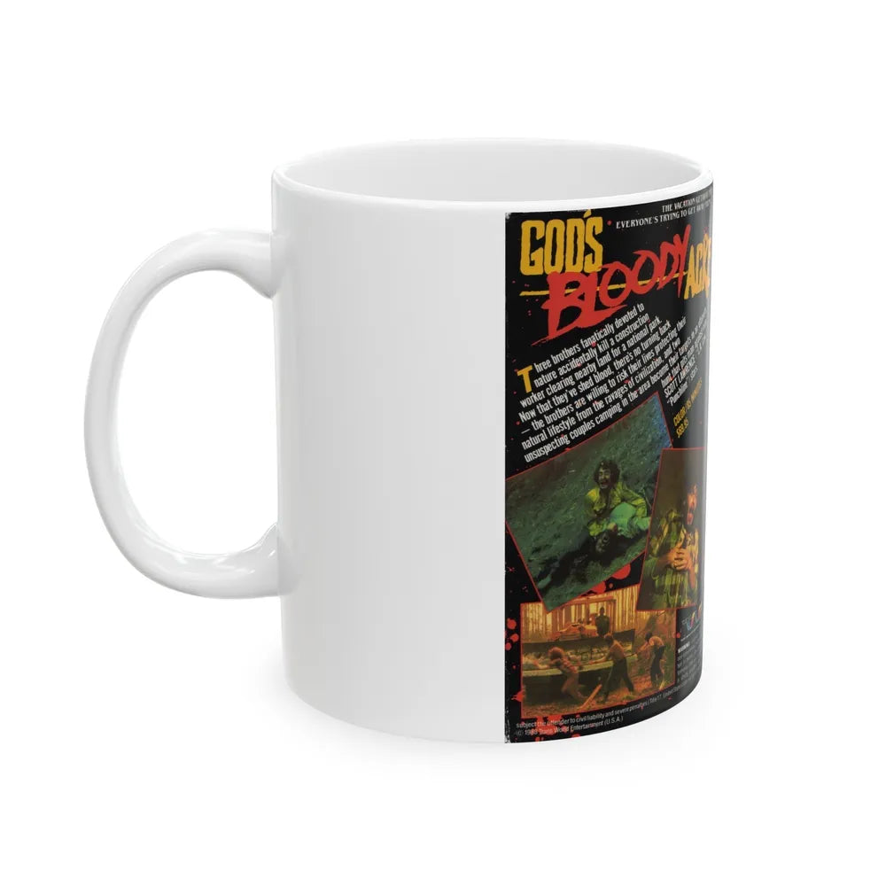 GODS BLOODY ACRE (VHS COVER) - White Coffee Mug-Go Mug Yourself