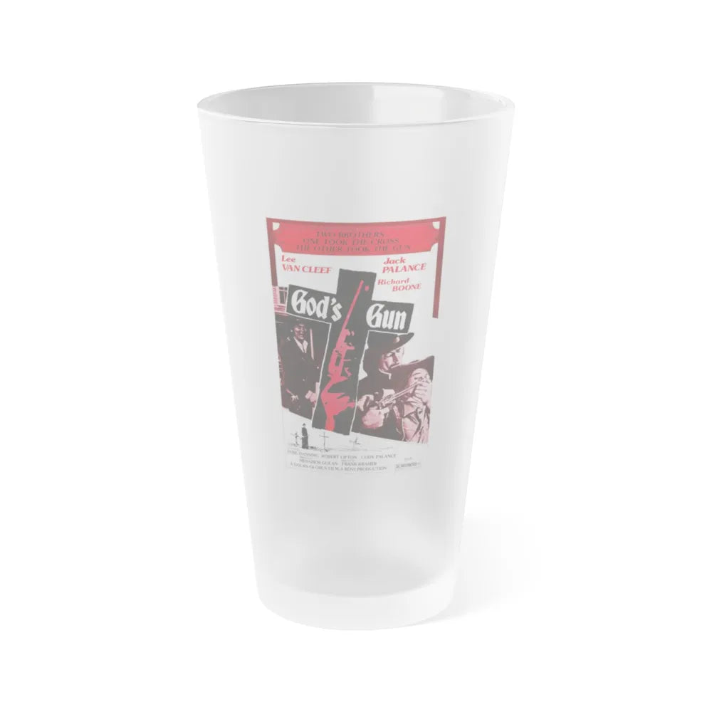 GOD'S GUN 1975 Movie Poster - Frosted Pint Glass 16oz-Go Mug Yourself