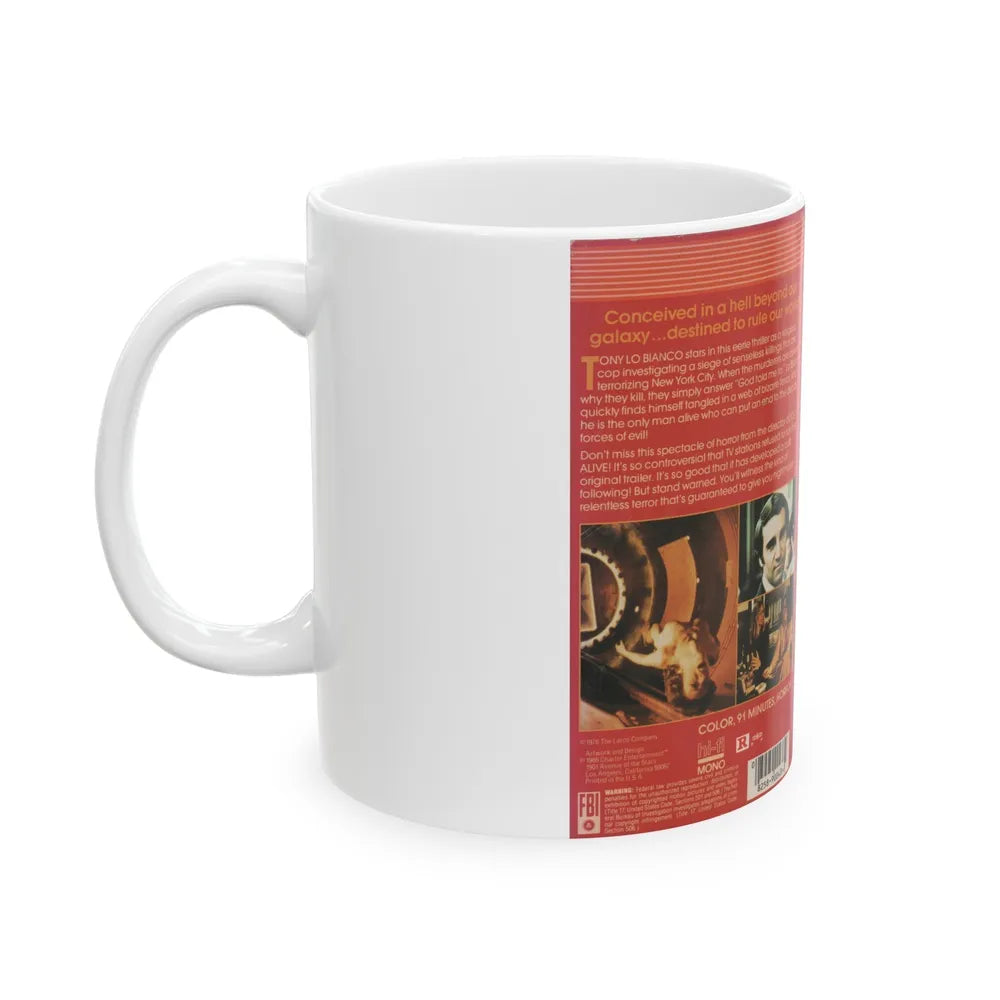 GOD=TOLD ME TO (VHS COVER) - White Coffee Mug-Go Mug Yourself