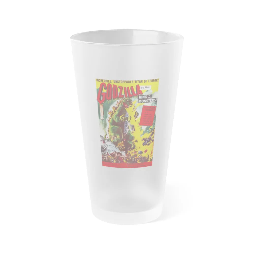 GODZILLA 1954 Movie Poster - Frosted Pint Glass 16oz-Go Mug Yourself