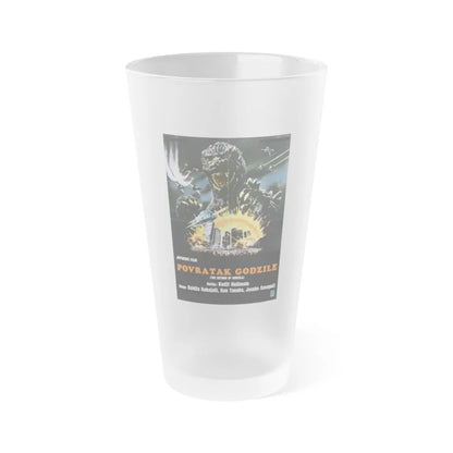 GODZILLA 1985 (2) Movie Poster - Frosted Pint Glass 16oz-Go Mug Yourself