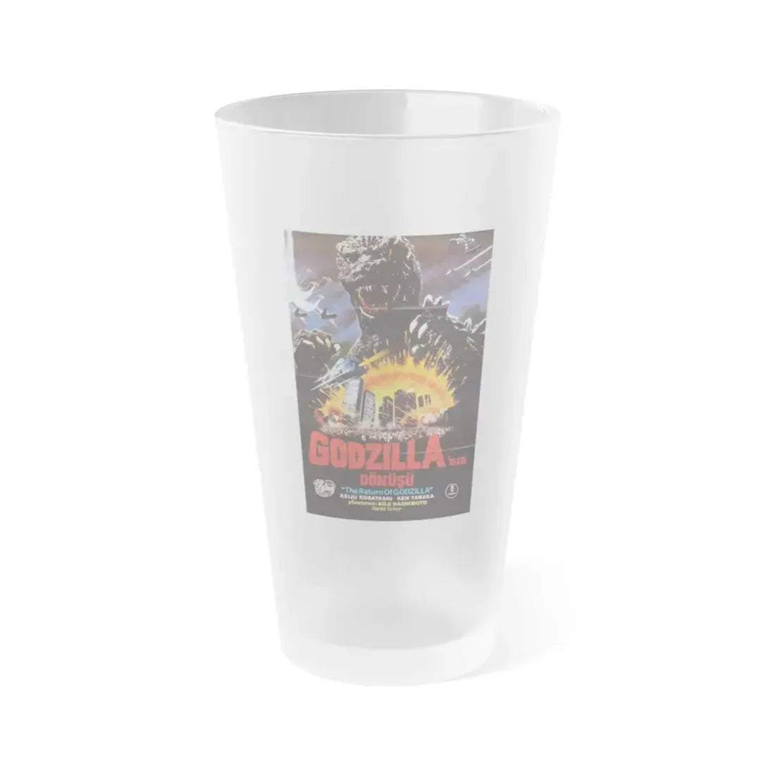 GODZILLA 1985 (3) Movie Poster - Frosted Pint Glass 16oz Default Title - Go Mug Yourself