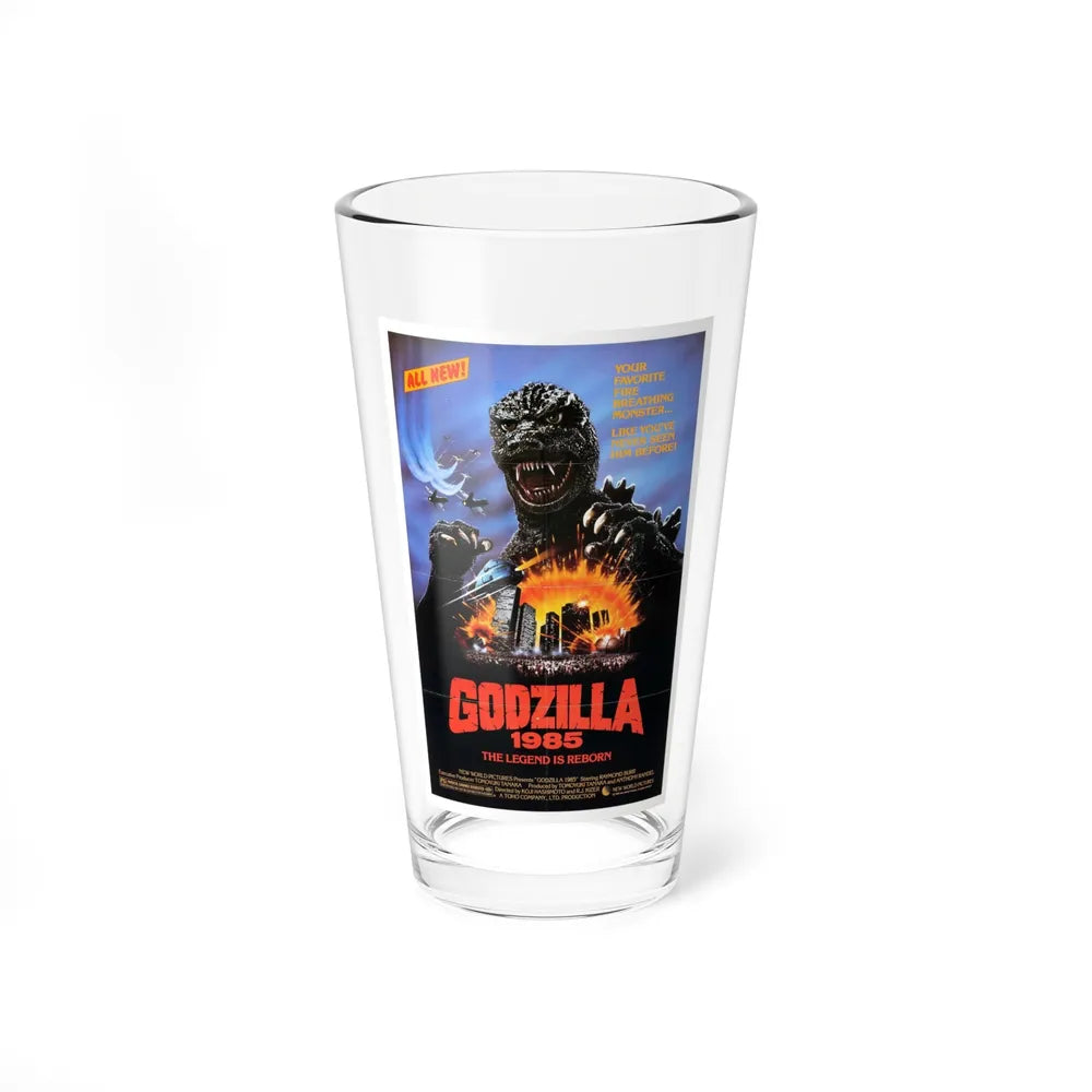 GODZILLA 1985 Movie Poster - Pint Glass 16oz-16oz-Go Mug Yourself