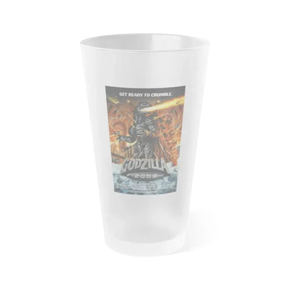 GODZILLA 2000 1999 Movie Poster - Frosted Pint Glass 16oz Default Title - Go Mug Yourself
