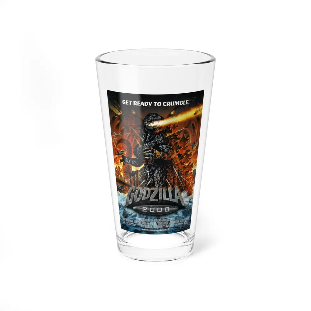 GODZILLA 2000 1999 Movie Poster - Pint Glass 16oz-16oz-Go Mug Yourself