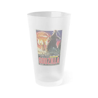 GODZILLA (COZZI) 1954 Movie Poster - Frosted Pint Glass 16oz-Go Mug Yourself