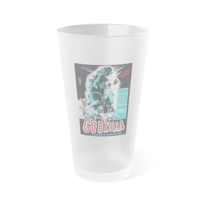 GODZILLA (FRENCH) 1954 Movie Poster - Frosted Pint Glass 16oz-Go Mug Yourself