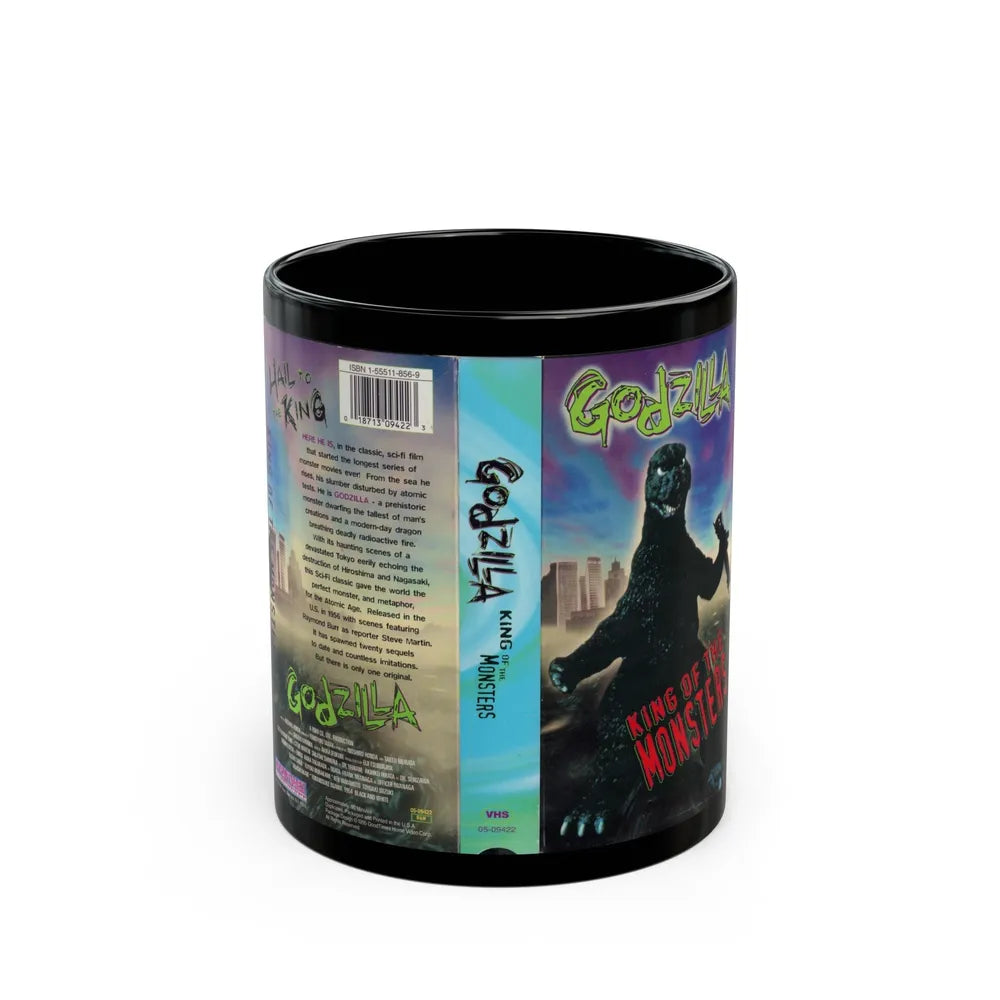 GODZILLA KING OF THE MONSTERS (VHS COVER) - Black Coffee Mug-11oz-Go Mug Yourself