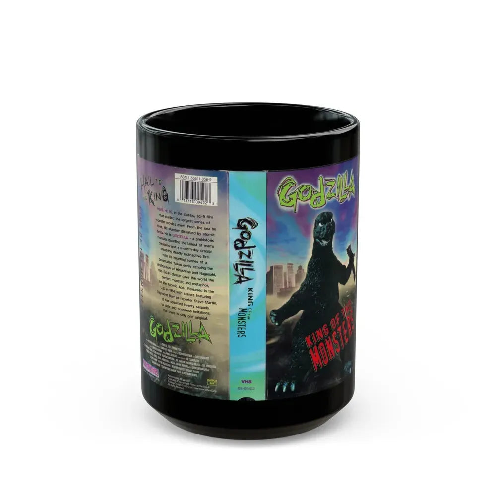 GODZILLA KING OF THE MONSTERS (VHS COVER) - Black Coffee Mug 15oz - Go Mug Yourself