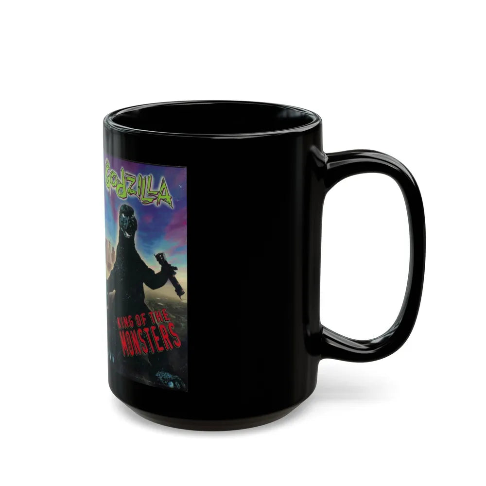 GODZILLA KING OF THE MONSTERS (VHS COVER) - Black Coffee Mug-Go Mug Yourself