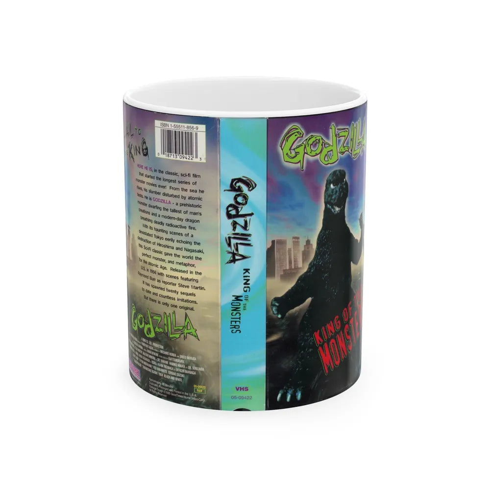 GODZILLA KING OF THE MONSTERS (VHS COVER) - White Coffee Mug-11oz-Go Mug Yourself