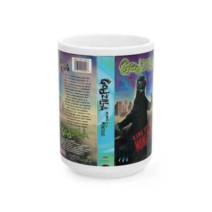 GODZILLA KING OF THE MONSTERS (VHS COVER) - White Coffee Mug-15oz-Go Mug Yourself