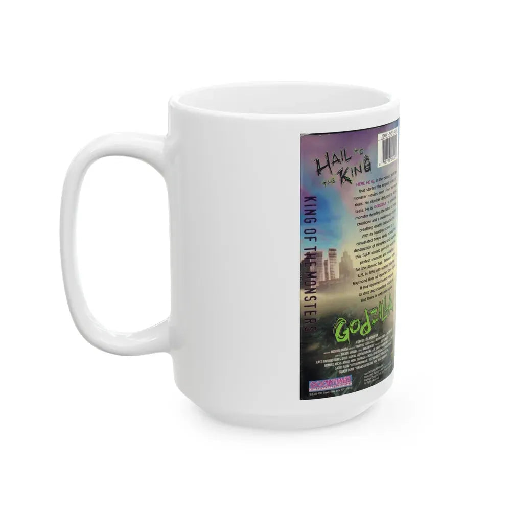GODZILLA KING OF THE MONSTERS (VHS COVER) - White Coffee Mug - Go Mug Yourself