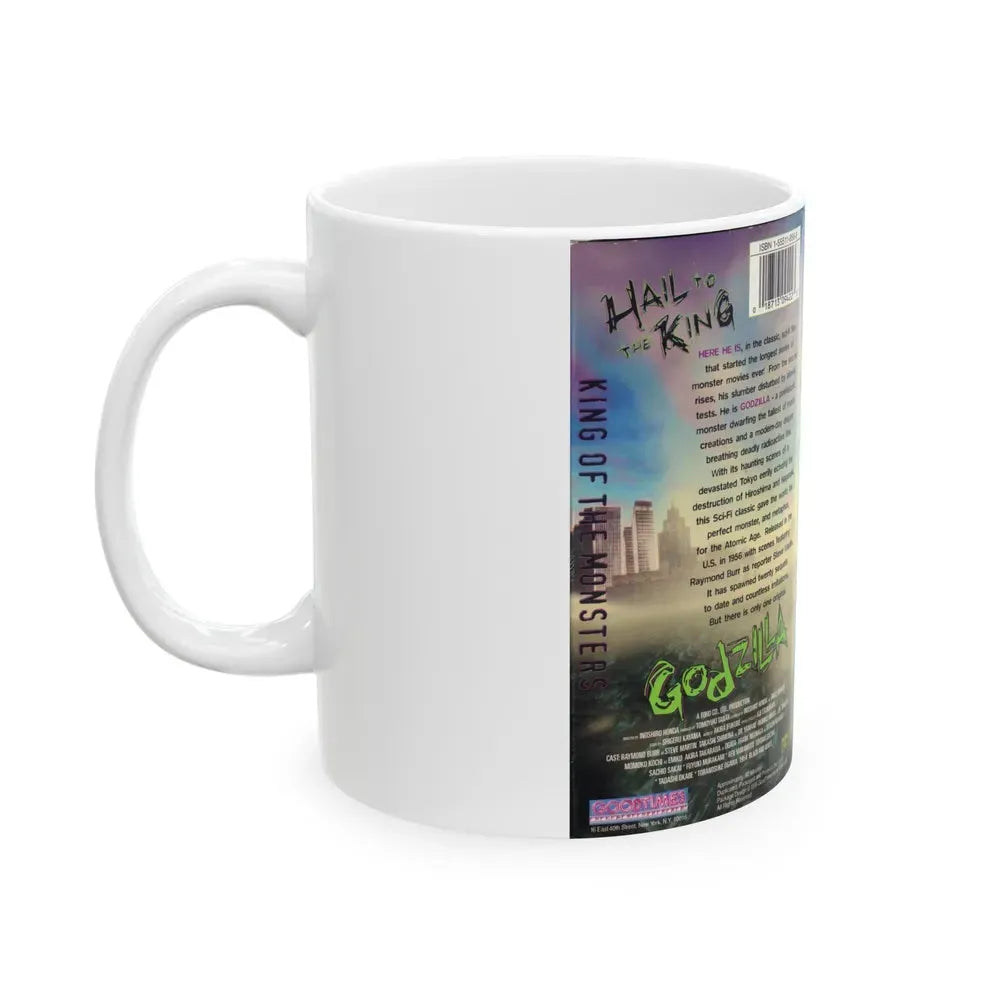GODZILLA KING OF THE MONSTERS (VHS COVER) - White Coffee Mug - Go Mug Yourself