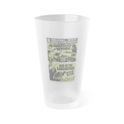 GODZILLA'S REVENGE + WAR OF THE GARGANTUAS 1969 Movie Poster - Frosted Pint Glass 16oz Default Title - Go Mug Yourself