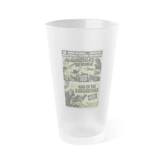 GODZILLA'S REVENGE + WAR OF THE GARGANTUAS 1969 Movie Poster - Frosted Pint Glass 16oz Default Title - Go Mug Yourself