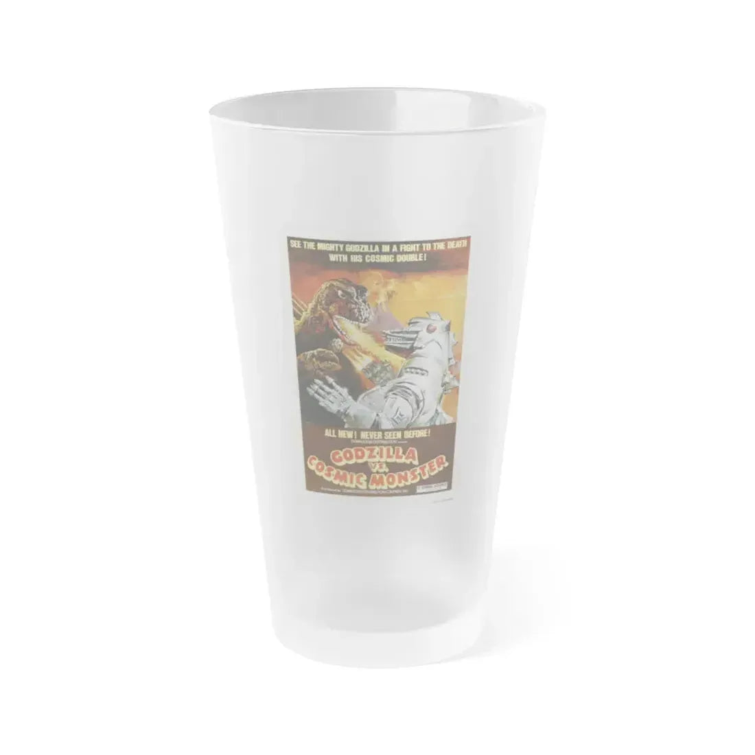GODZILLA VS BIONIC MONSTER (GODZILLA VS MECHAGODZILLA) (2) 1974 Movie Poster - Frosted Pint Glass 16oz Default Title - Go Mug Yourself