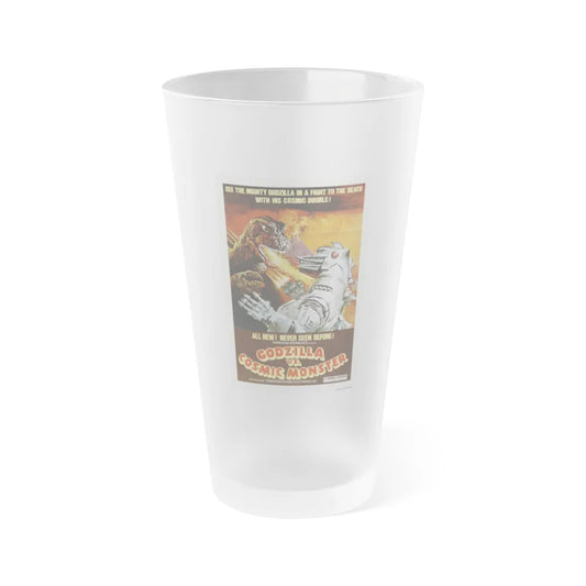 GODZILLA VS BIONIC MONSTER (GODZILLA VS MECHAGODZILLA) (2) 1974 Movie Poster - Frosted Pint Glass 16oz-Go Mug Yourself