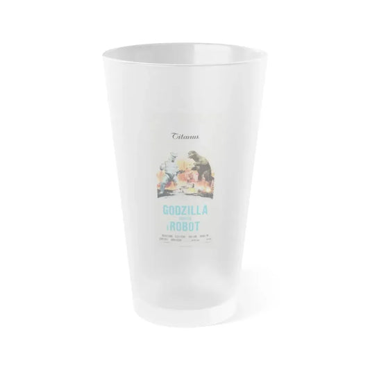 GODZILLA VS BIONIC MONSTER (GODZILLA VS MECHAGODZILLA) (3) 1974 Movie Poster - Frosted Pint Glass 16oz Default Title - Go Mug Yourself