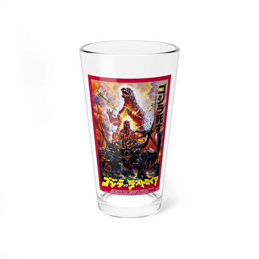 GODZILLA VS DESTROYAH 1995 Movie Poster - Pint Glass 16oz-16oz-Go Mug Yourself