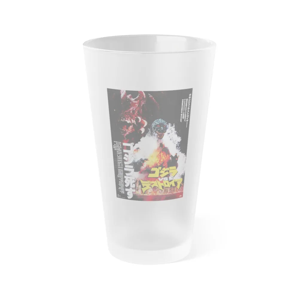 GODZILLA VS DESTROYAH (JAPANESE) 1995 Movie Poster - Frosted Pint Glass 16oz-Go Mug Yourself