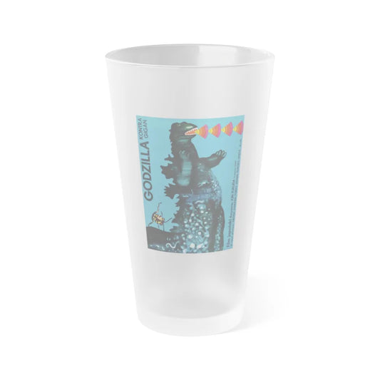 GODZILLA VS GIGAN (POLISH) 1972 Movie Poster - Frosted Pint Glass 16oz-Go Mug Yourself