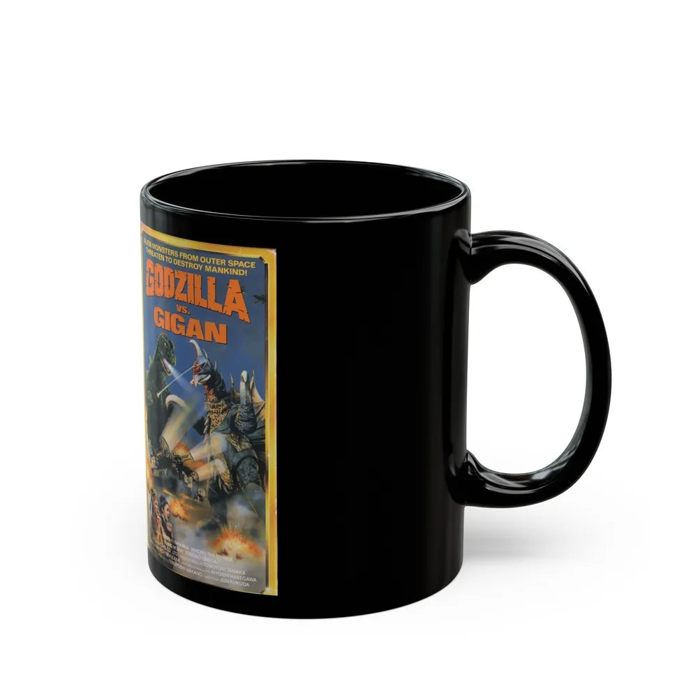 GODZILLA VS GIGAN (VHS COVER) - Black Coffee Mug-Go Mug Yourself