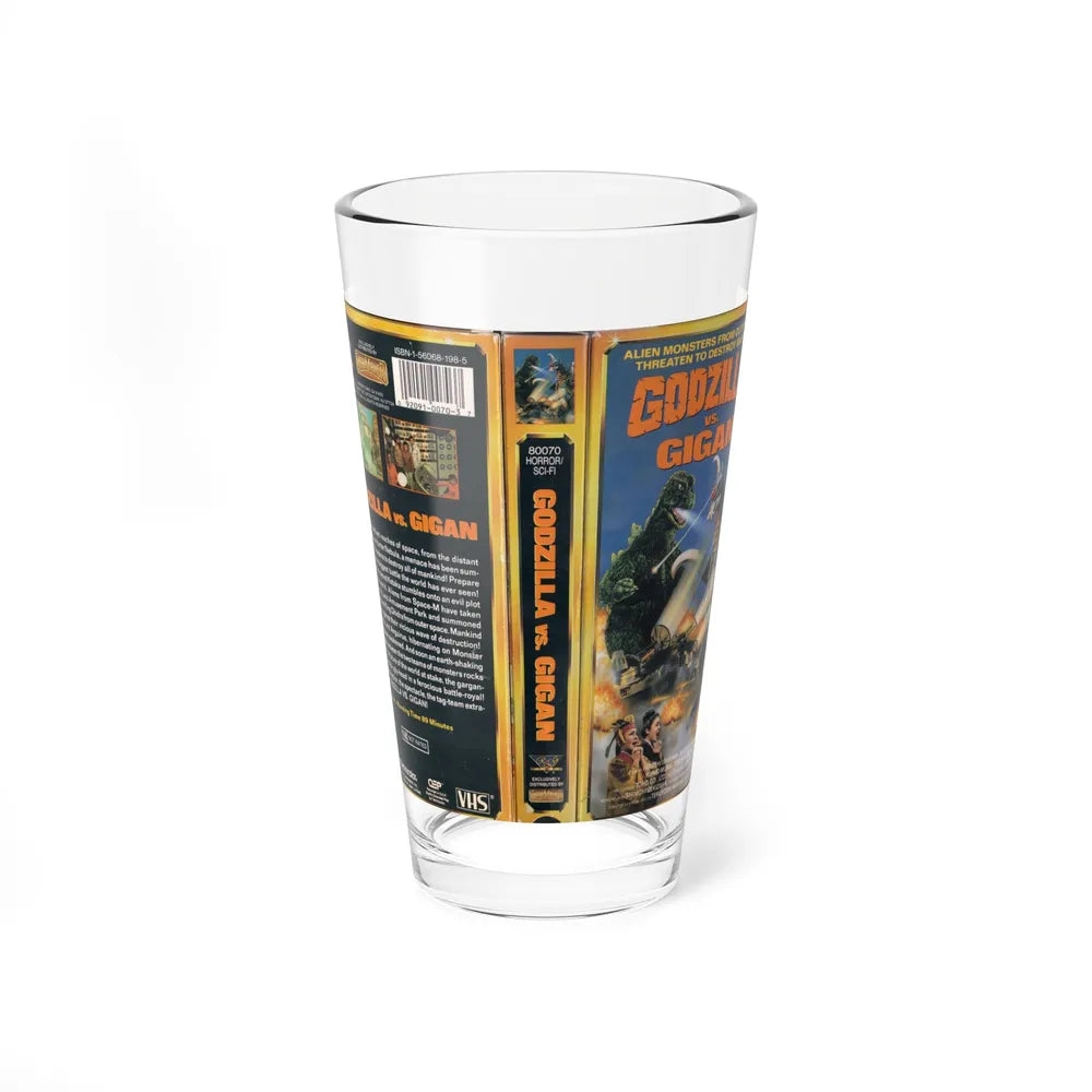 GODZILLA VS GIGAN (VHS COVER) Pint Glass 16oz 16oz - Go Mug Yourself