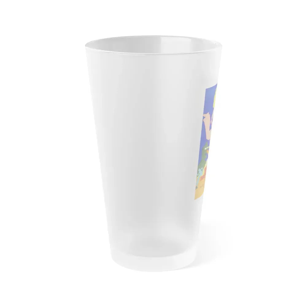 GODZILLA VS MECHAGODZILLA (POLISH) 1993 Movie Poster - Frosted Pint Glass 16oz - Go Mug Yourself