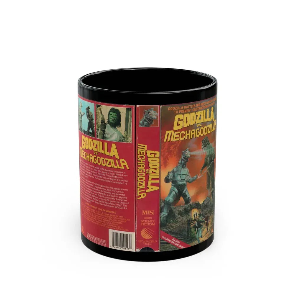 GODZILLA VS MECHAGODZILLA (VHS COVER) - Black Coffee Mug 11oz - Go Mug Yourself